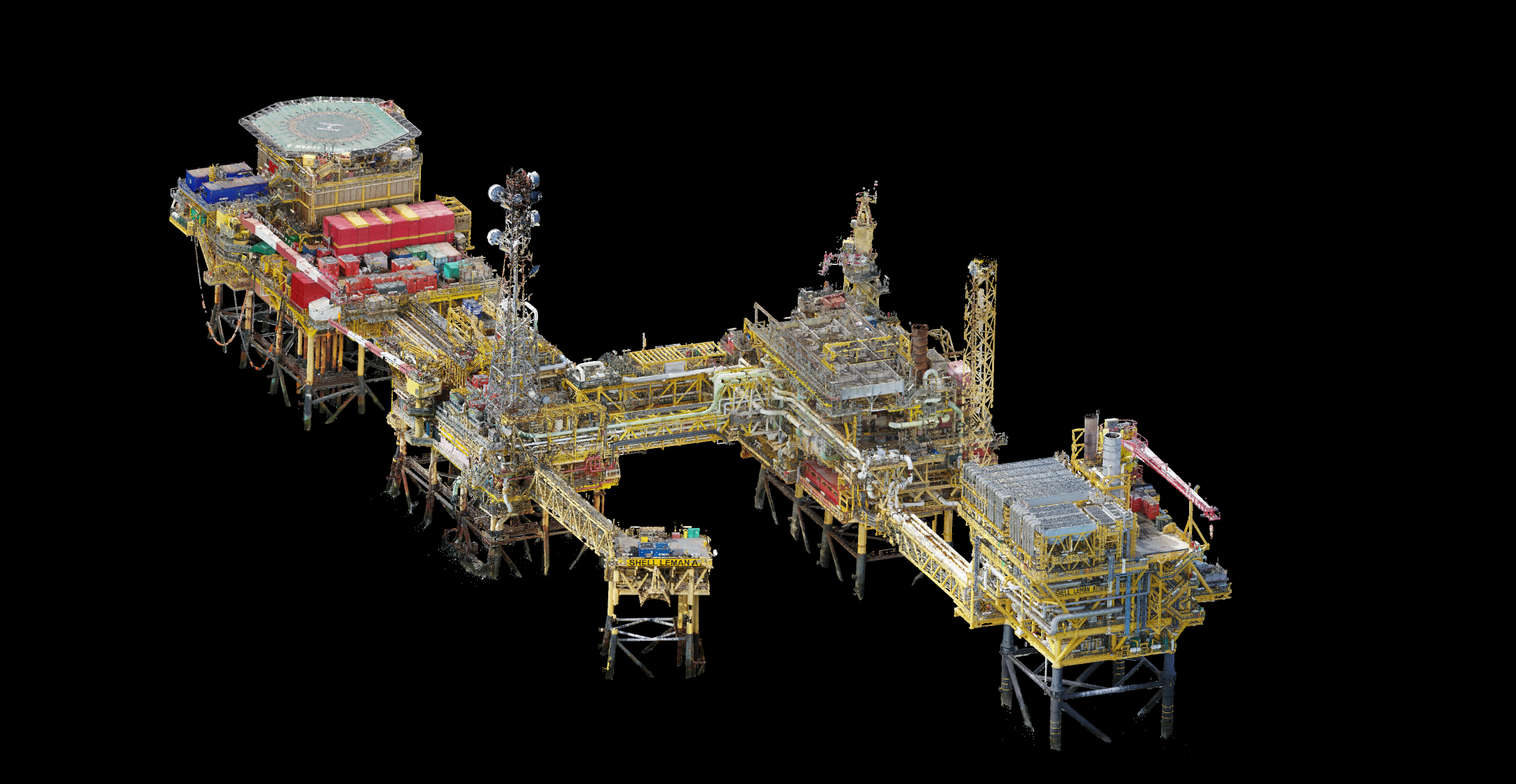 3D model showing the system layout, key components, and spatial configuration with a focus on technical accuracy and operational context.