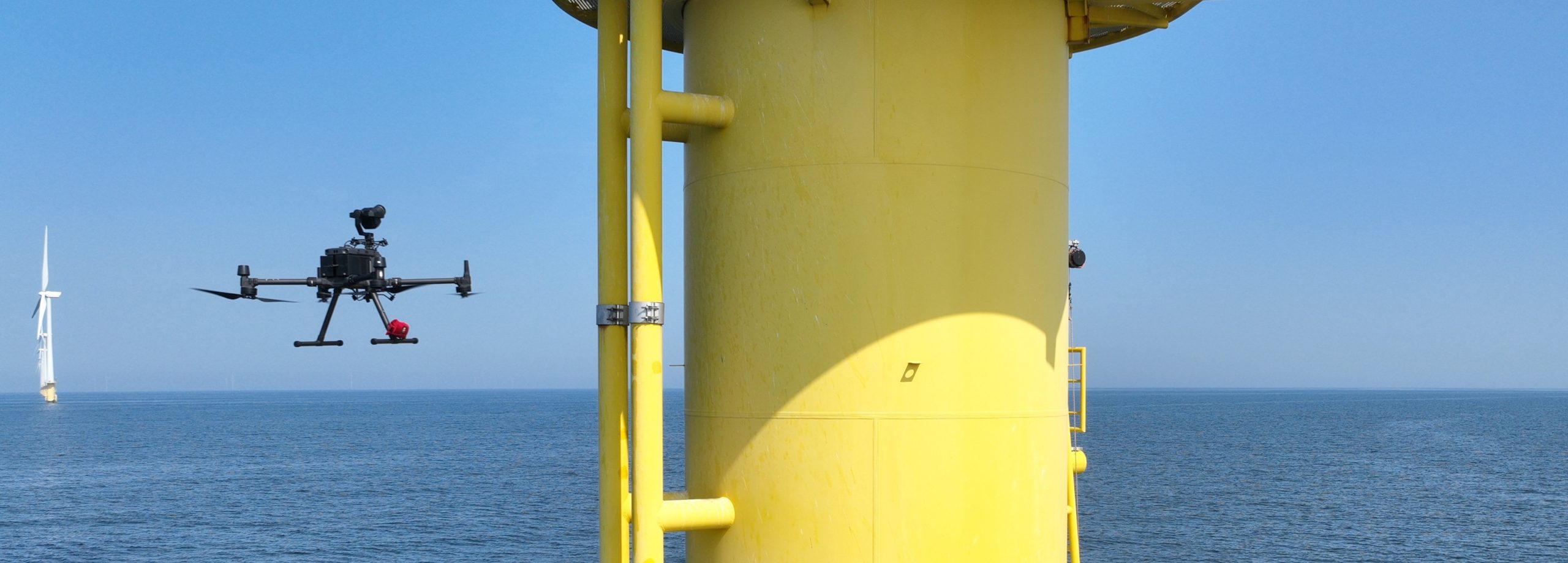 Drone Wind Turbine Generator Water From Ship